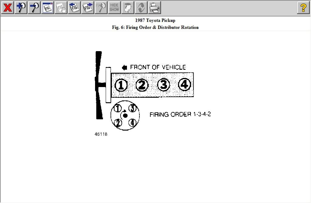 87 Toyota 22r Firing Order