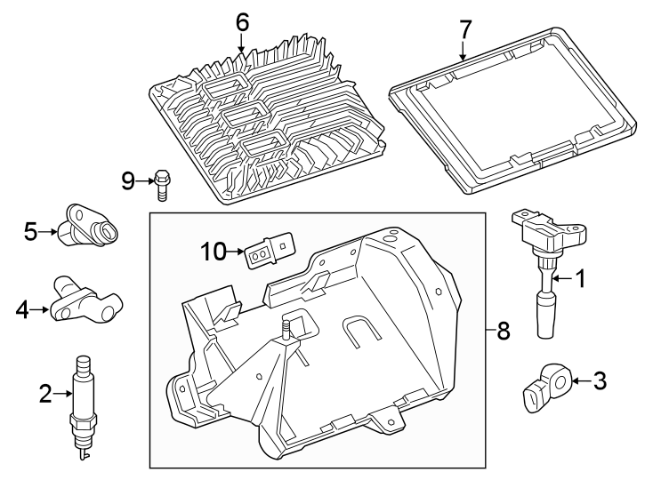 Cadillac CTS Engine Control Module Bracket 2 0 LITER TURBO 3 6 LITER 