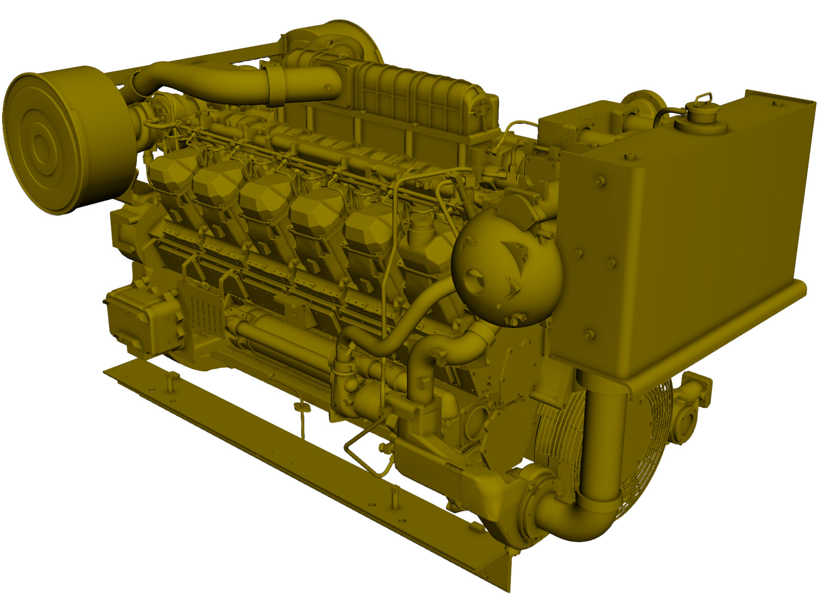 Caterpillar 3512 Generator Engine 3D CAD Model 3D CAD Browser