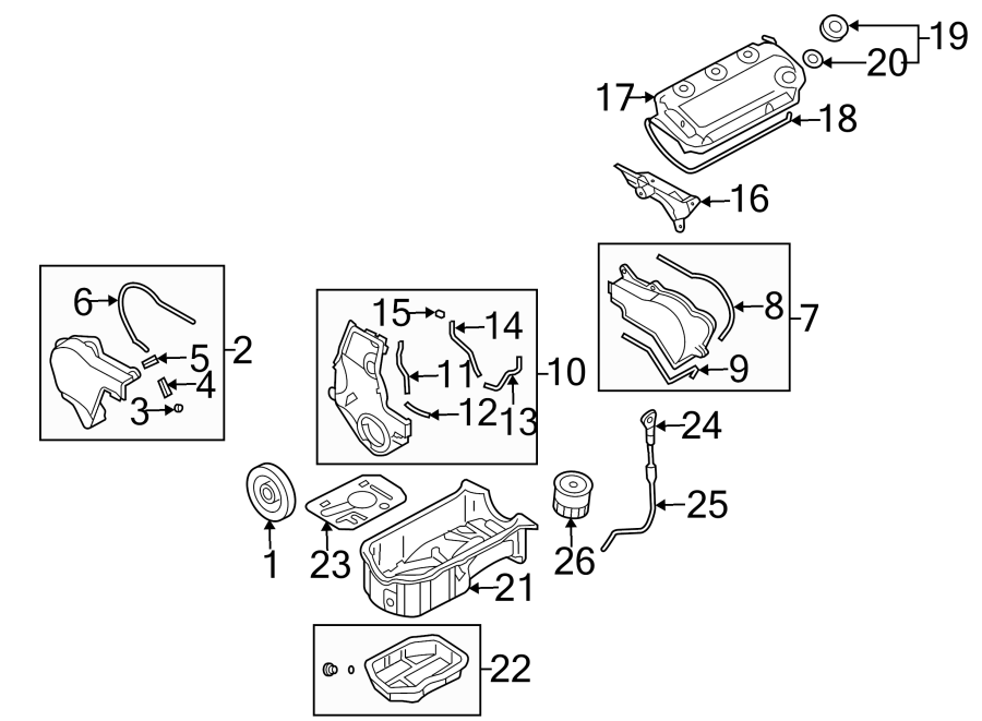 Dodge Stratus Engine Timing Cover Gasket 3 0 LITER OUTER COMPONENTS 