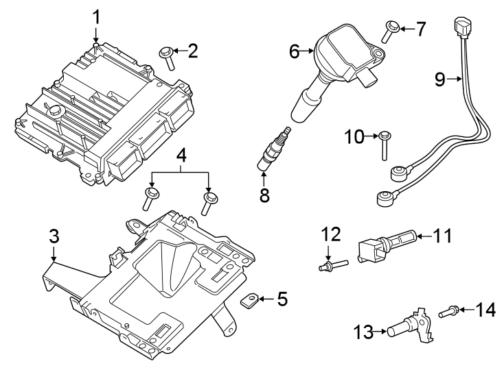 Ford Police Interceptor Utility Engine Control Module Bracket 3 3 