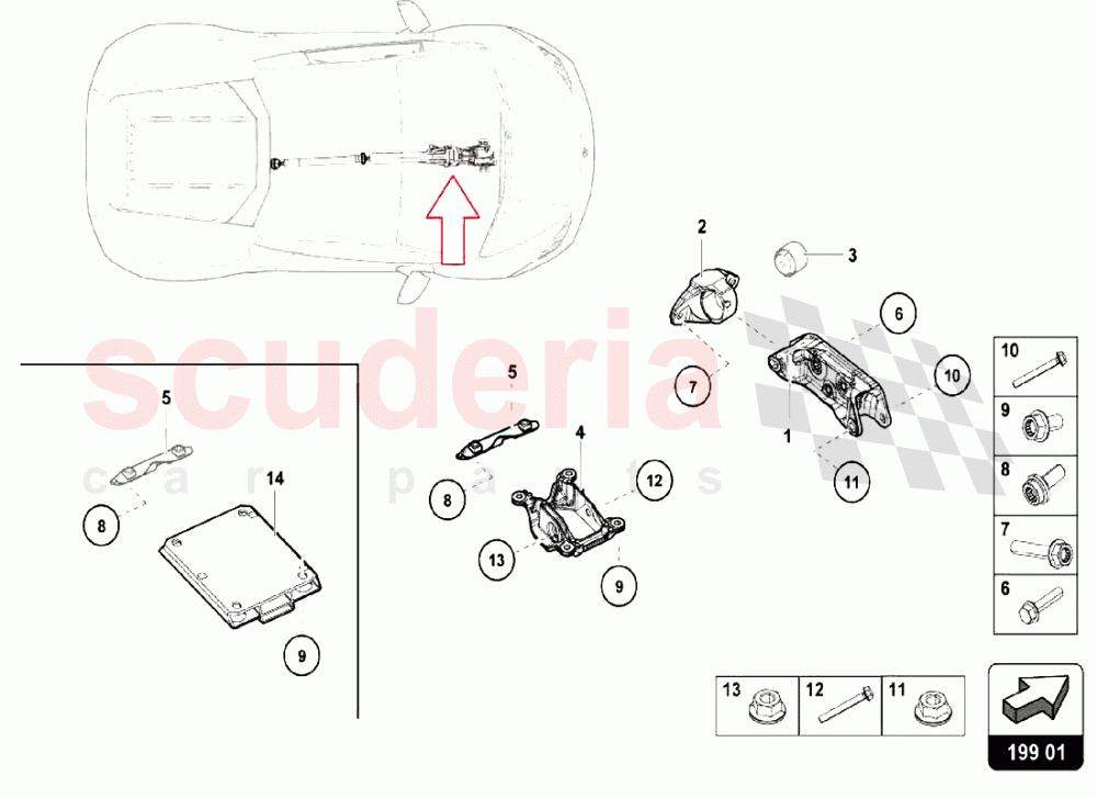 Lamborghini Huracan LP640 Performante Coupe Securing Parts For Engine 1