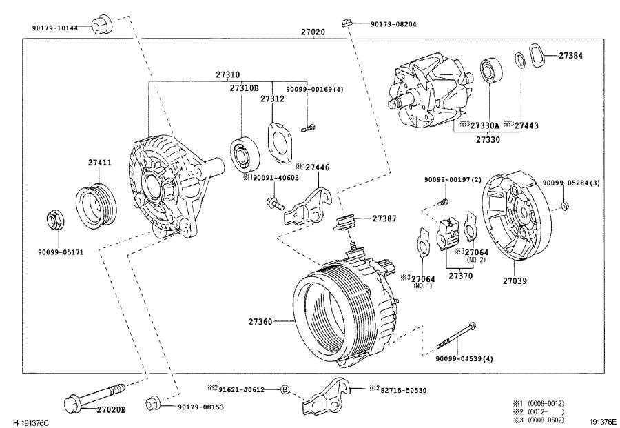 Lexus LS 430 Coil Assembly Alternator Engine 2736050320 Rallye 