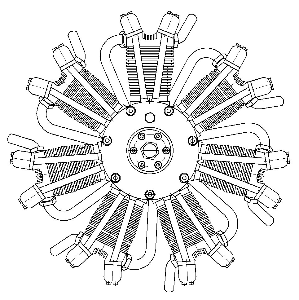 Plan 7 Cylinder Radial Engine Martin Ohrndorf Modellbau Technik