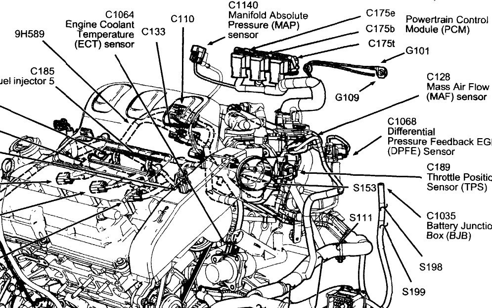 2004 Ford Escape V6 Engine Diagram