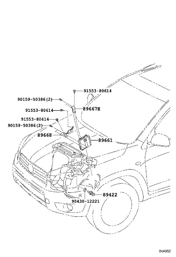 2007 Toyota RAV4 Computer Engine Control Replaced By 8966142e71