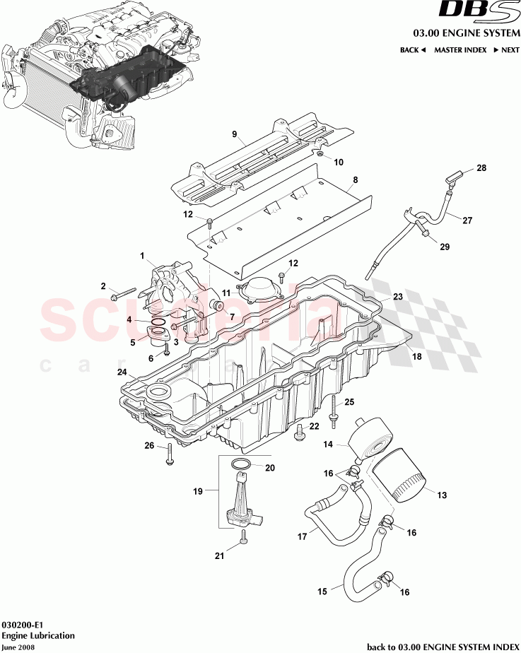 Aston Martin DBS V12 Engine Lubrication Parts Scuderia Car Parts