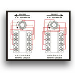 Marine Dual Inboard Twin Engines FIRING ORDER DECAL For Ford V8 LH RH