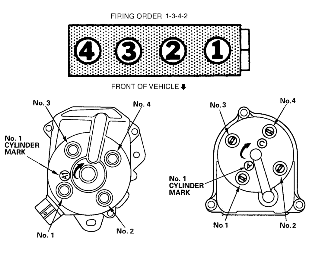 To Here Is A Picture Of The Firing Order For A 90 S 1 6 Engine Images 