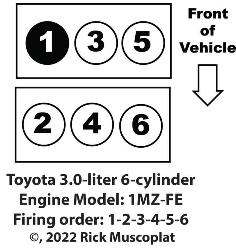 Toyota 3 0 Liter Firing Order And Spark Plug Gap 1MZ FE Engine